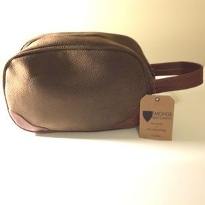 Faux Leather Shaving Toiletry Dopp Kit